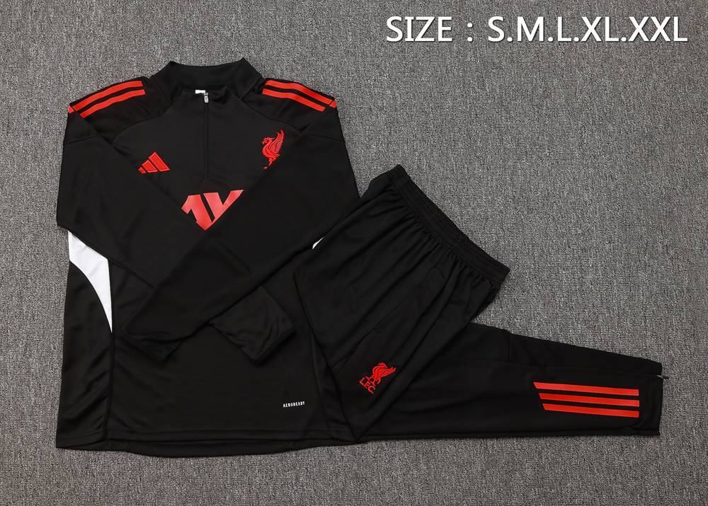 Liverpool 25/26 Black Red White Half Zip Tracksuit Foto 2