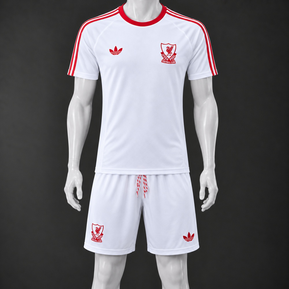 Liverpool 26/27 White Red Short-Sleeve Shorts Set