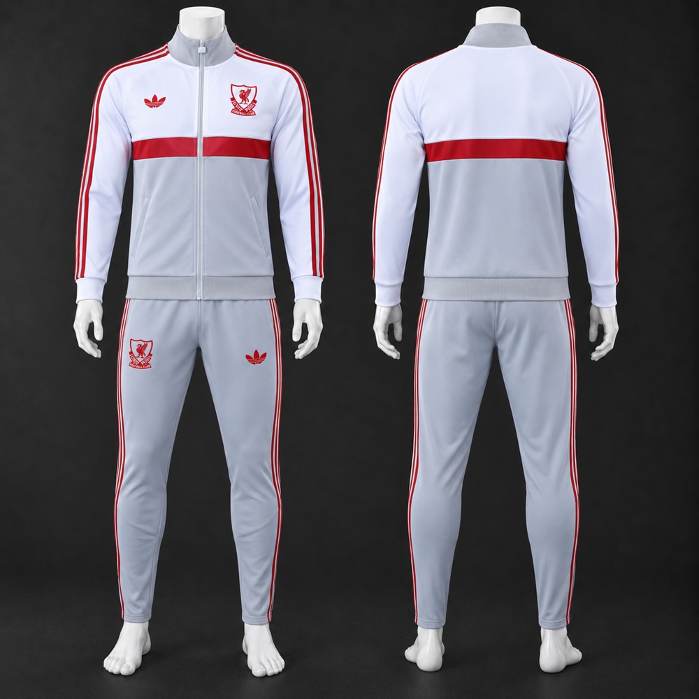 Liverpool 26/27 White Light Gray Red Jacket Kit