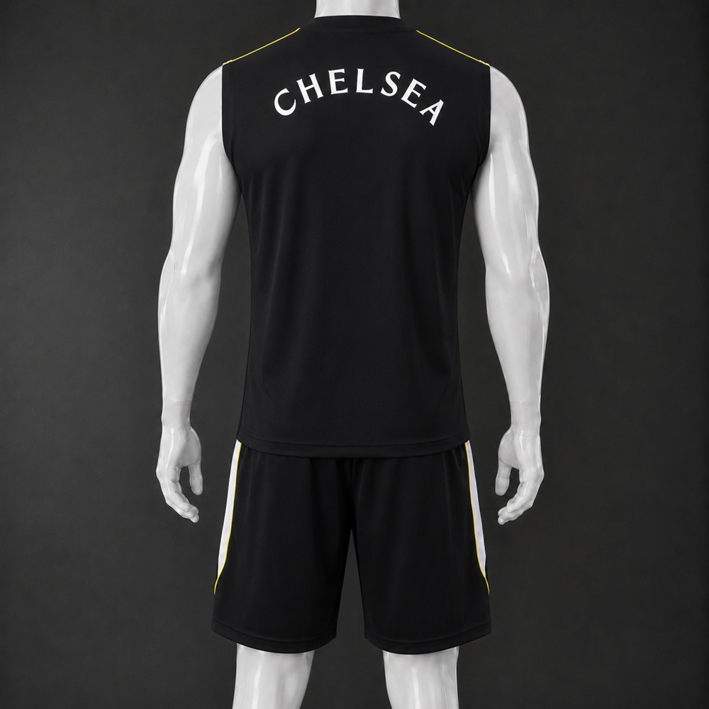 Chelsea 26/27 Black Yellow Training Vest kit Foto 2