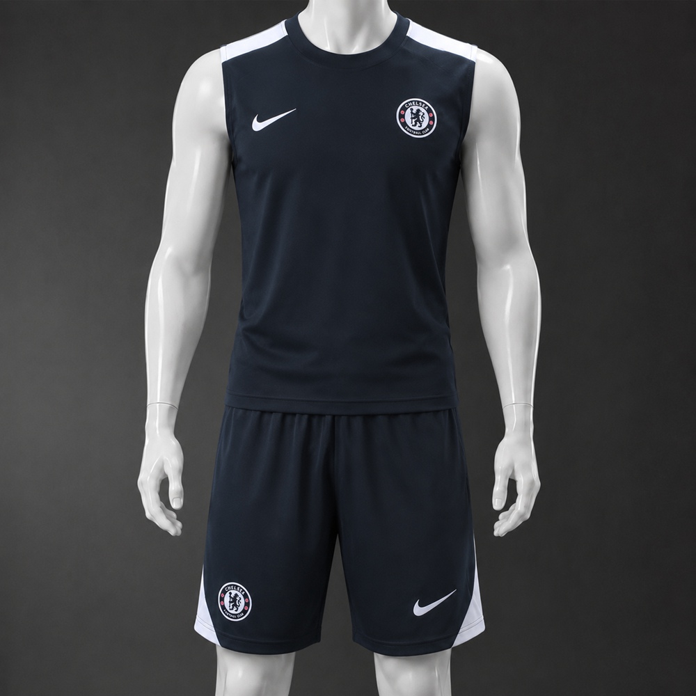 Chelsea 25/26 Dark Navy White Training Vest kit