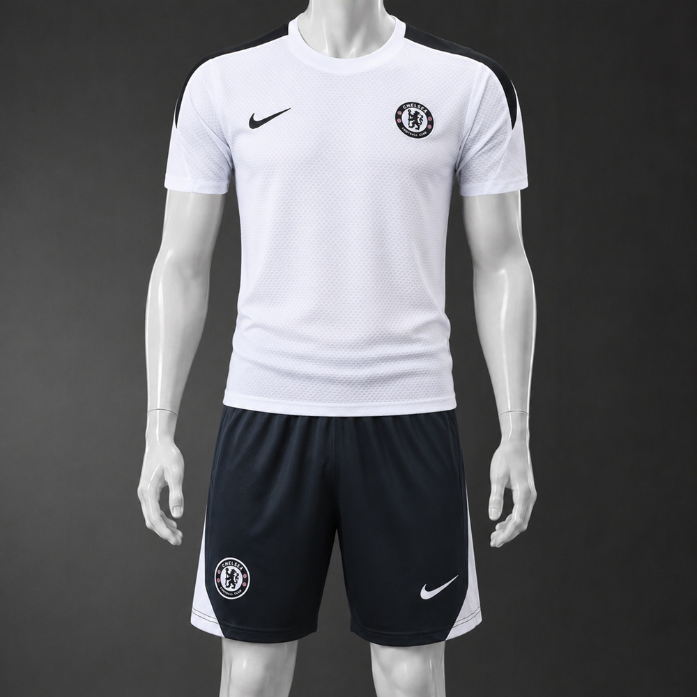 Chelsea 25/26 White Navy Short Sleeve Short Set