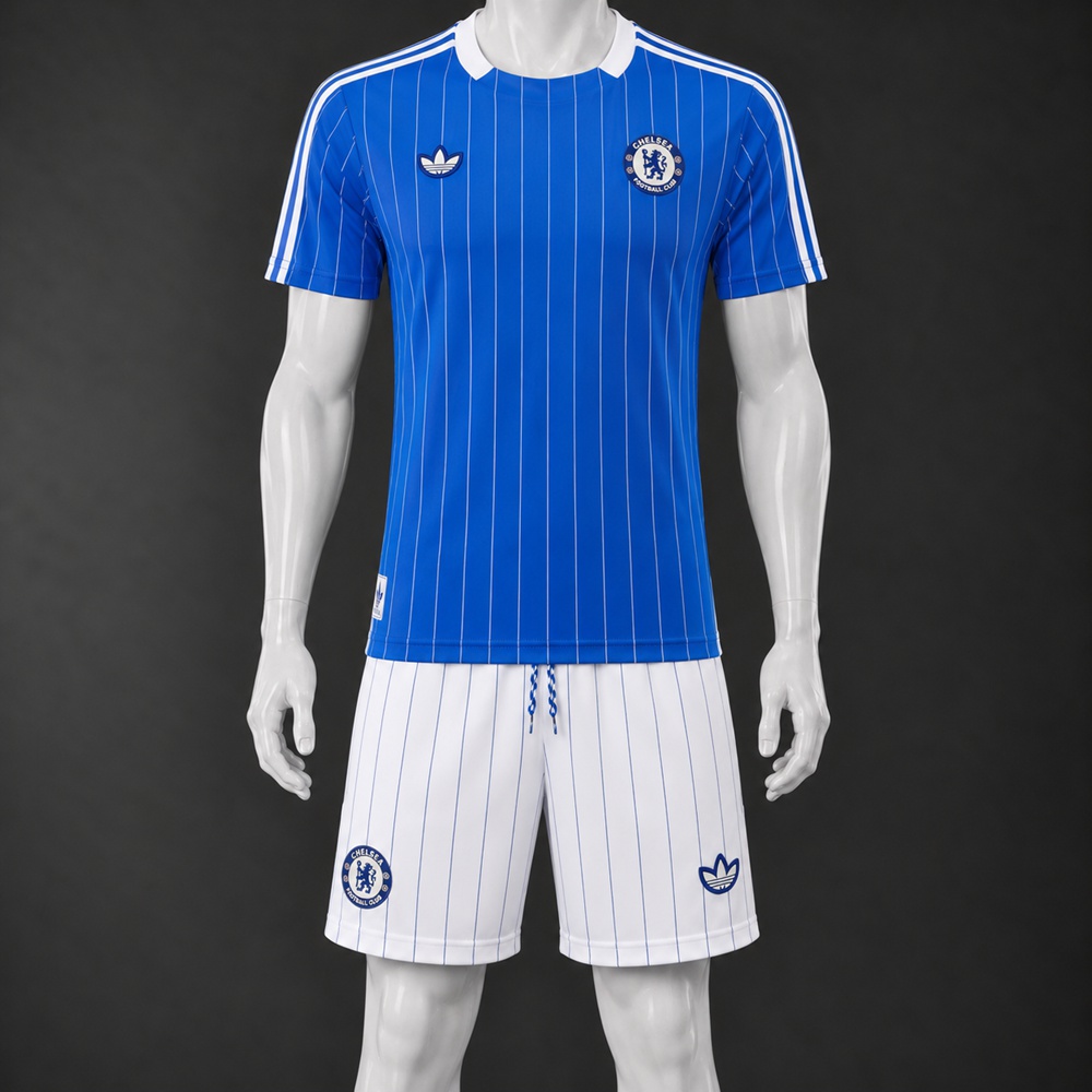 Chelsea 26/27 Blue White Short-Sleeve Shorts Set