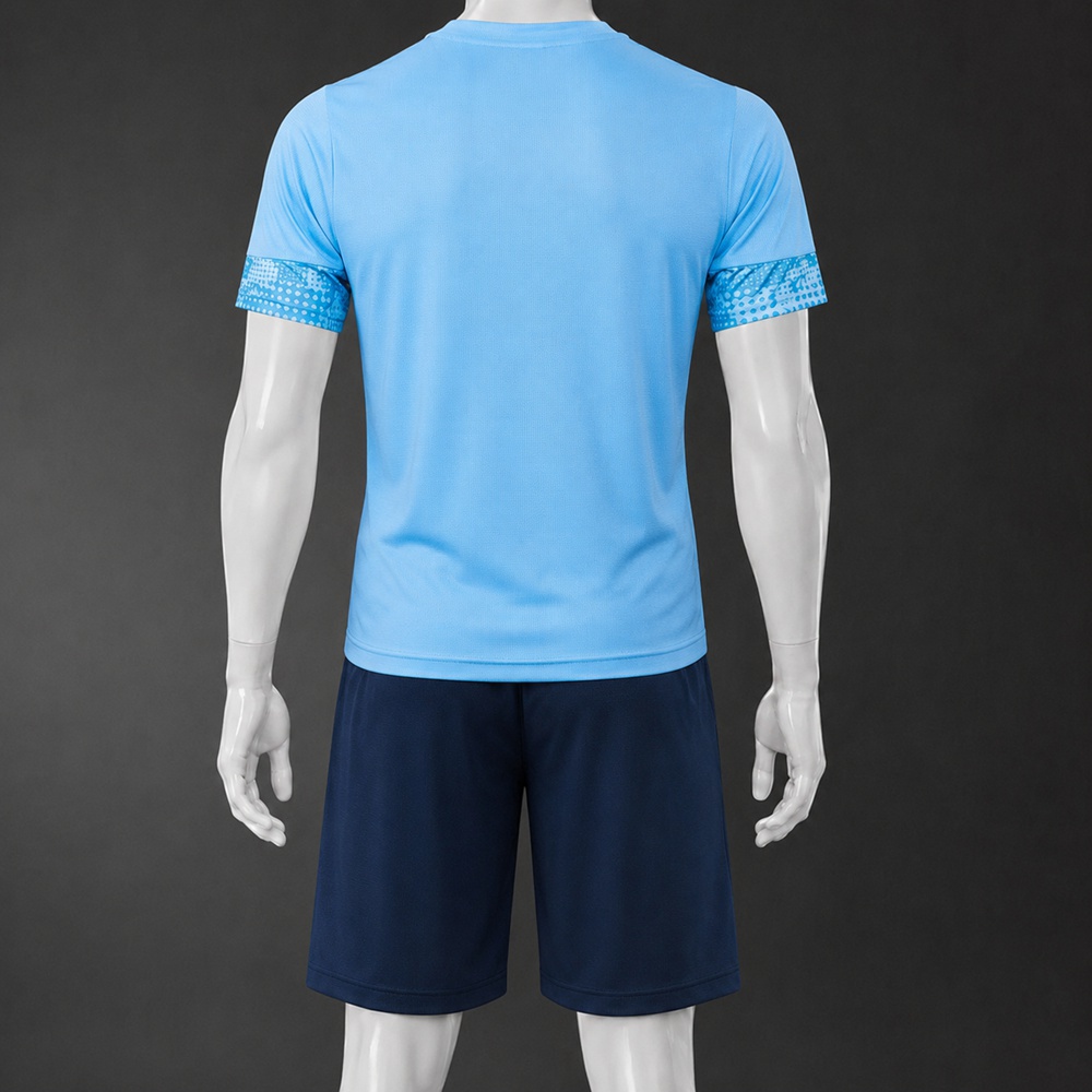 Manchester City 25/26 Light Blue Navy Short Sleeve Short Set Foto 2