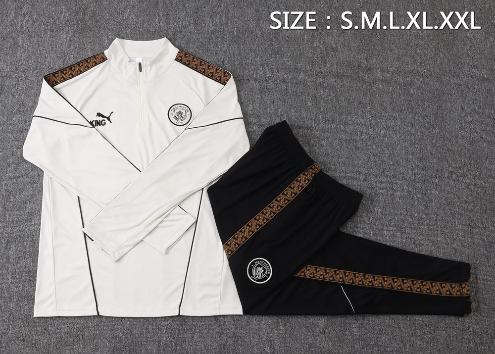 Manchester City 26/27 White Black Half Zip Tracksuit Foto 2