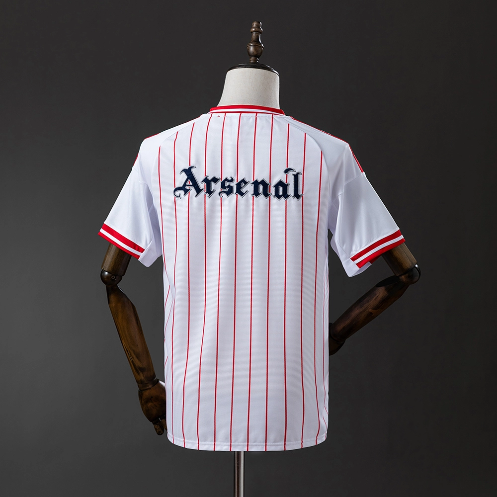 Arsenal 25/26 US Pack Full-Button Baseball Jersey White Foto 2