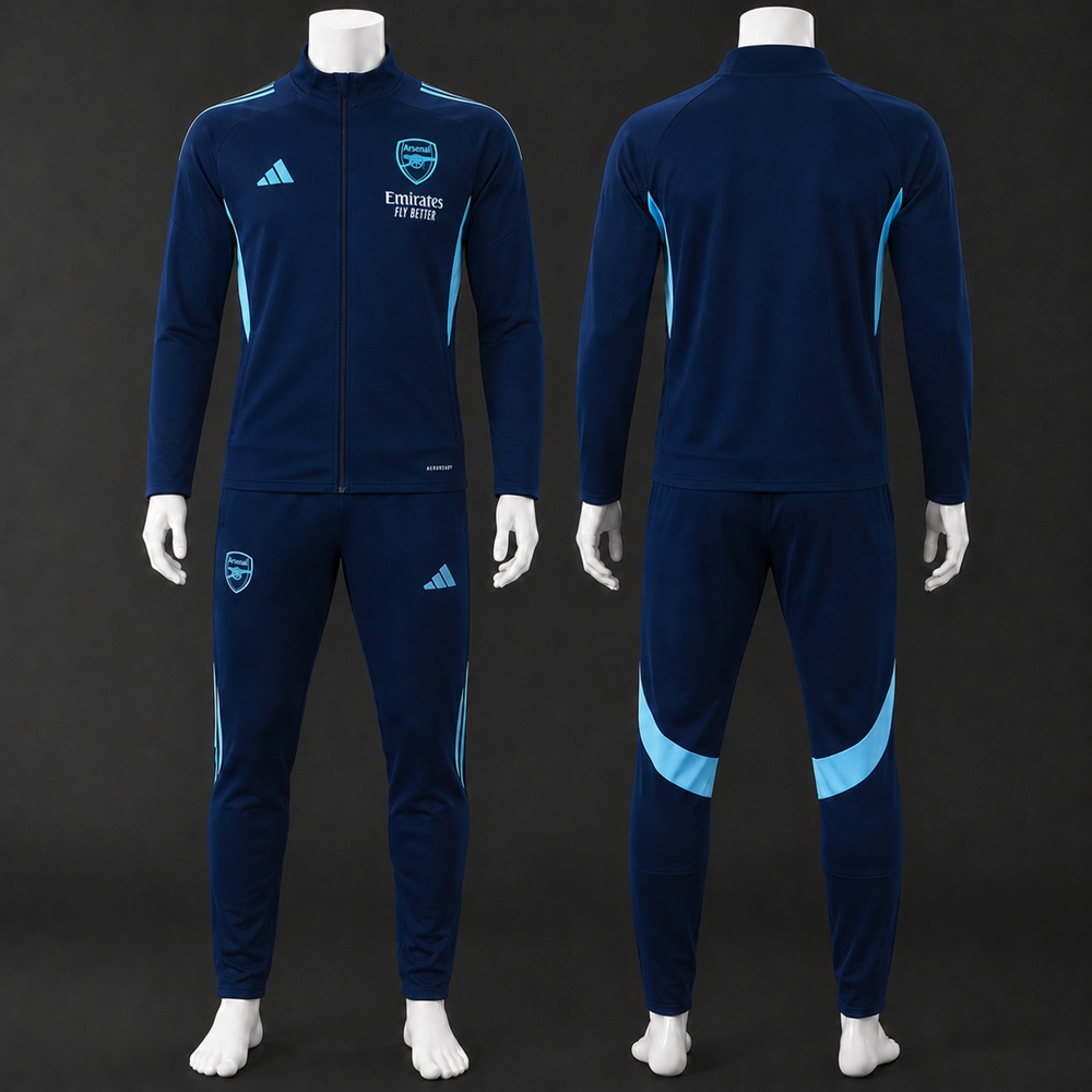 Arsenal 25/26 Navy Light Blue Jacket Kit