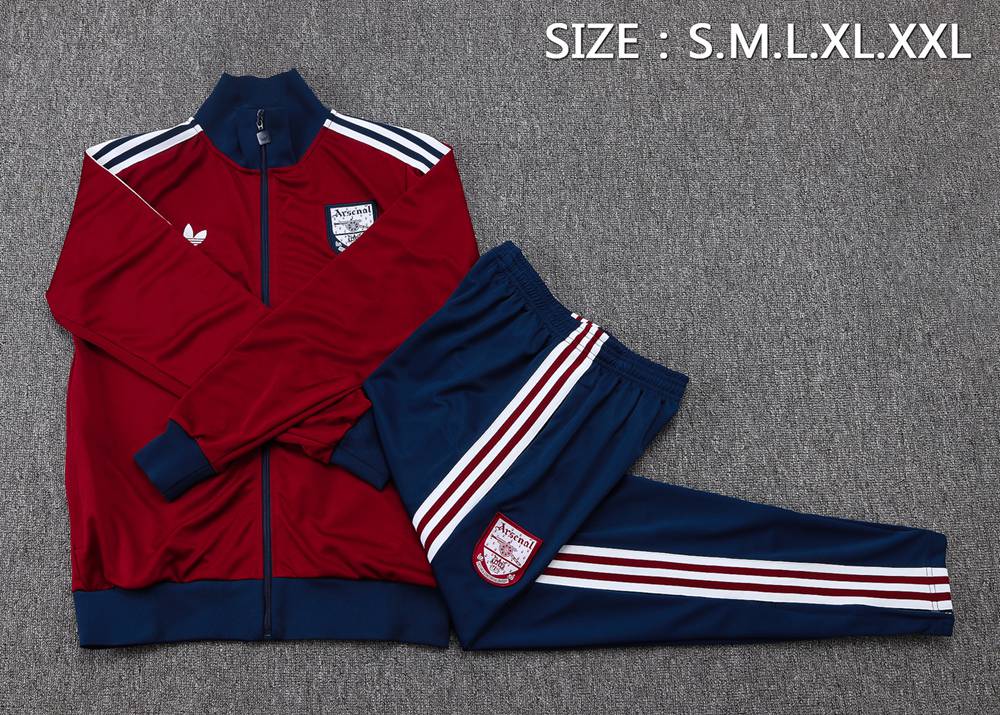 Arsenal 25/26 Red Navy Retro Jacket Kit Foto 2