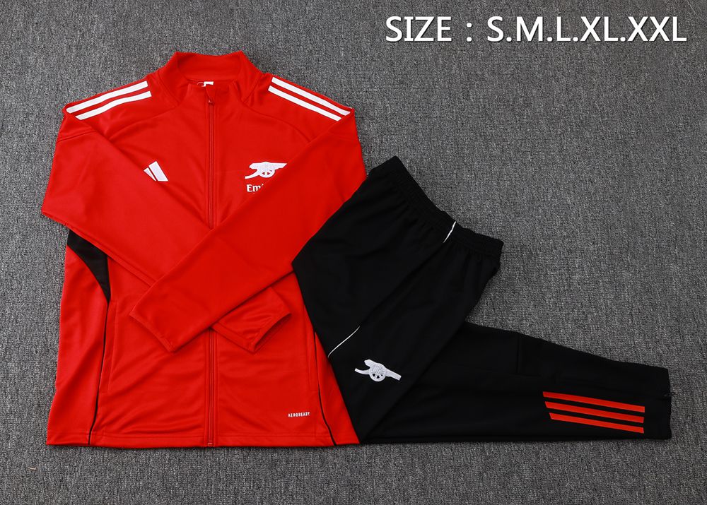 Arsenal 25/26 Red Black Jacket Kit Foto 2