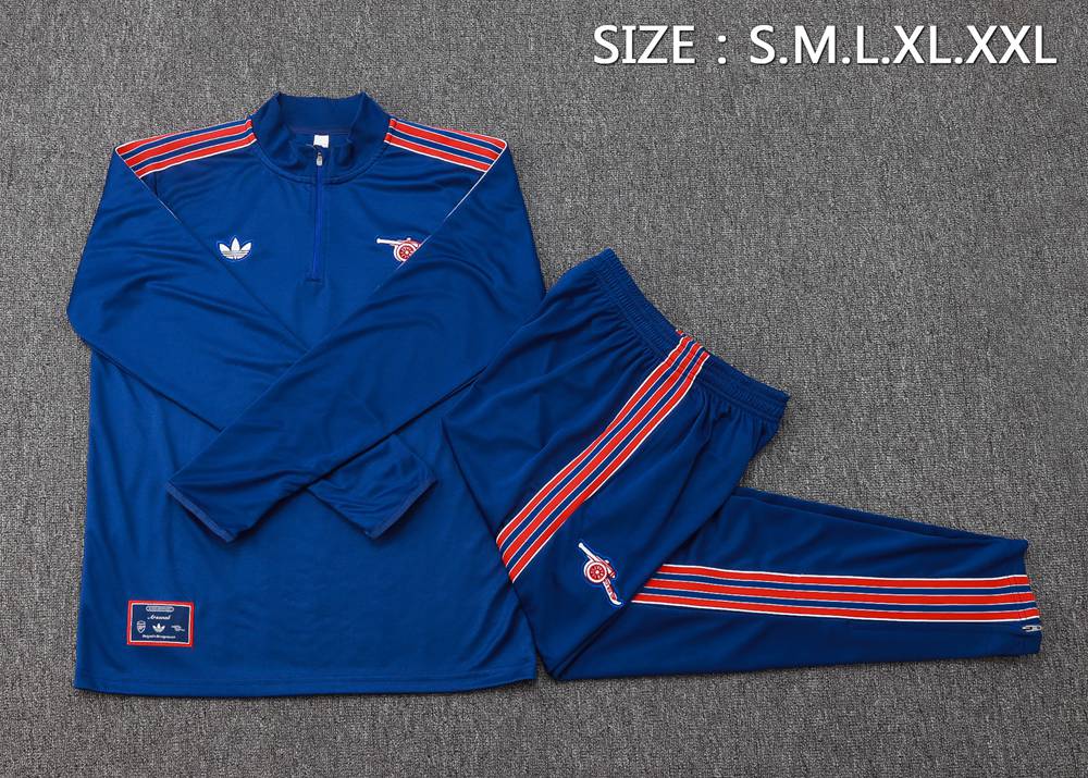 Arsenal 25/26 Red Black White Half Zip Tracksuit Foto 2