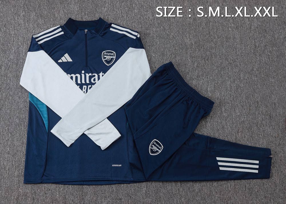 Arsenal 25/26 Navy Light Blue Half Zip Tracksuit Foto 2