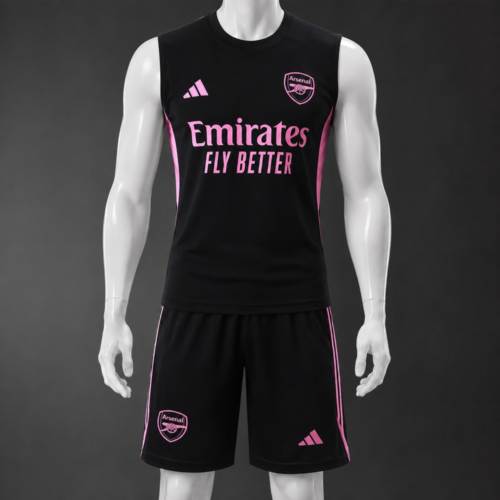 Arsenal 25/26 Black Pink Training Vest kit