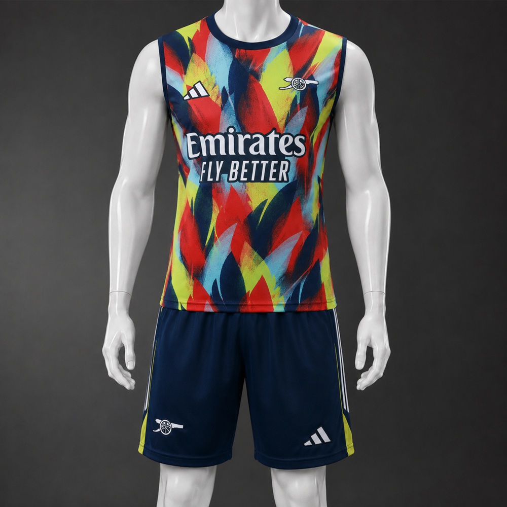 Arsenal 25/26 Multicolor Print Navy Training Vest kit