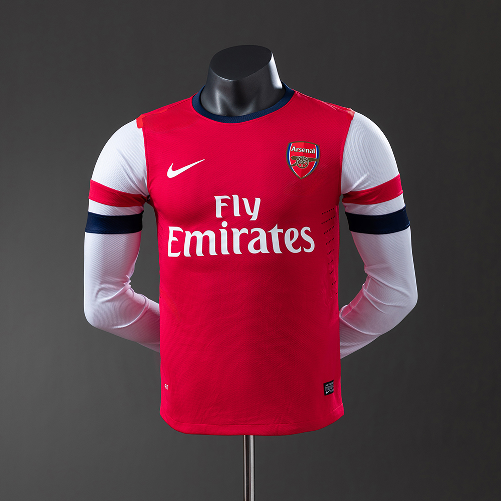 Arsenal 12/13 Home Long Sleeve Player Version Retro Jersey