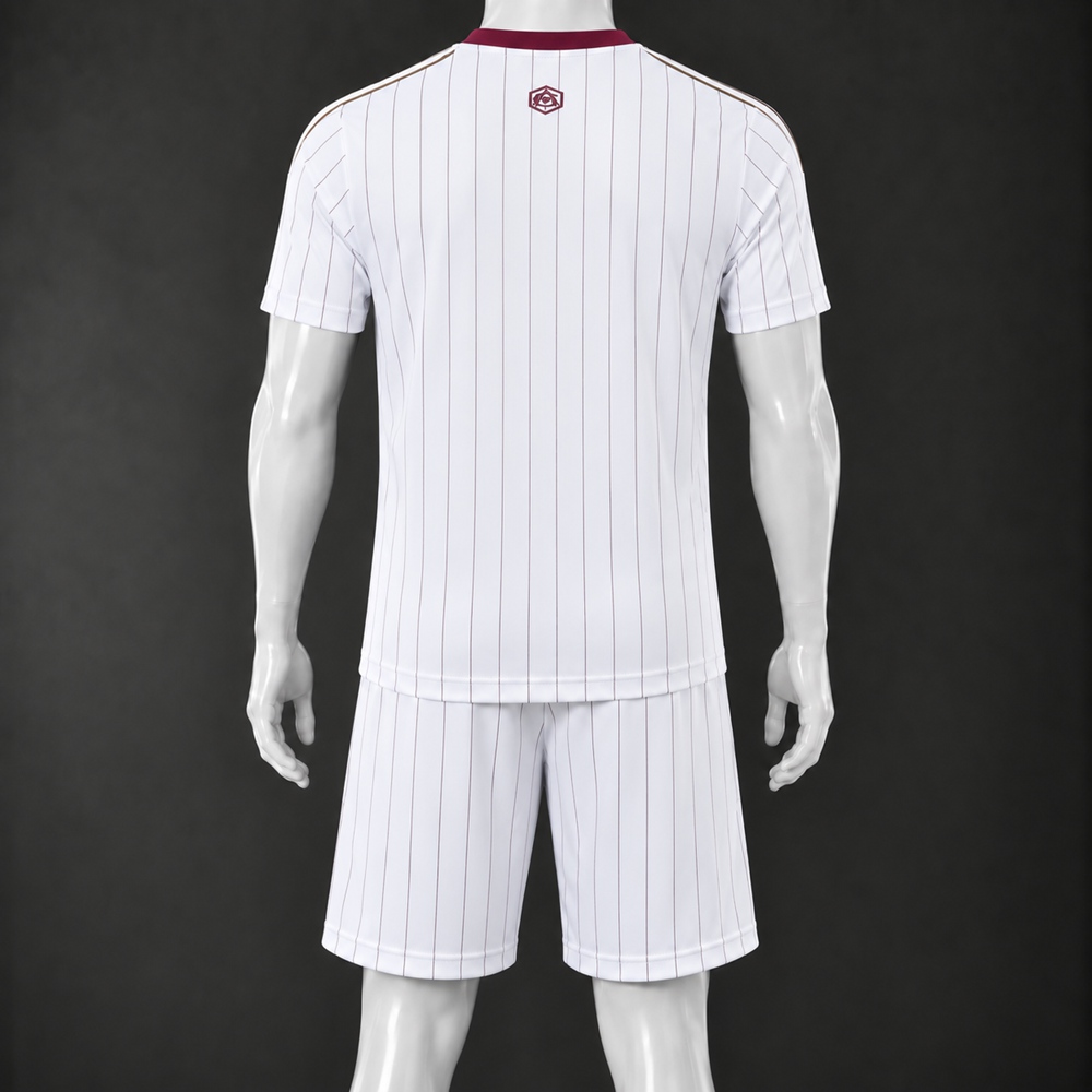 Arsenal 26/27 White Burgundy Short-Sleeve Shorts Set Foto 2