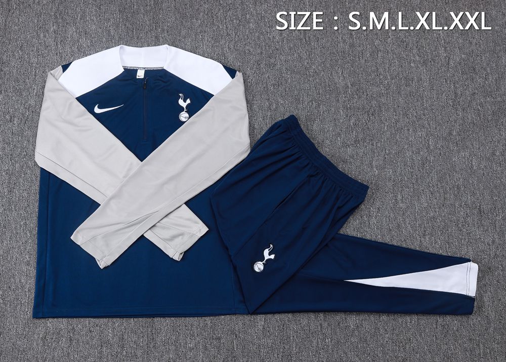 Tottenham 25/26 Navy Light Grey Half Zip Tracksuit Foto 2