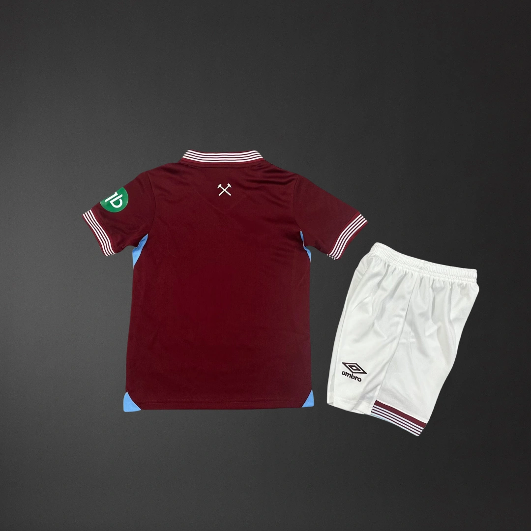 West Ham United 25/26 Home kids kit Jersey Foto 2