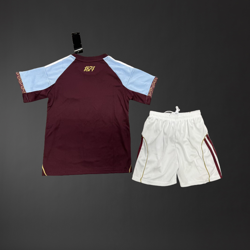Aston Villa 25/26 Home Kids Kit Jersey Foto 2