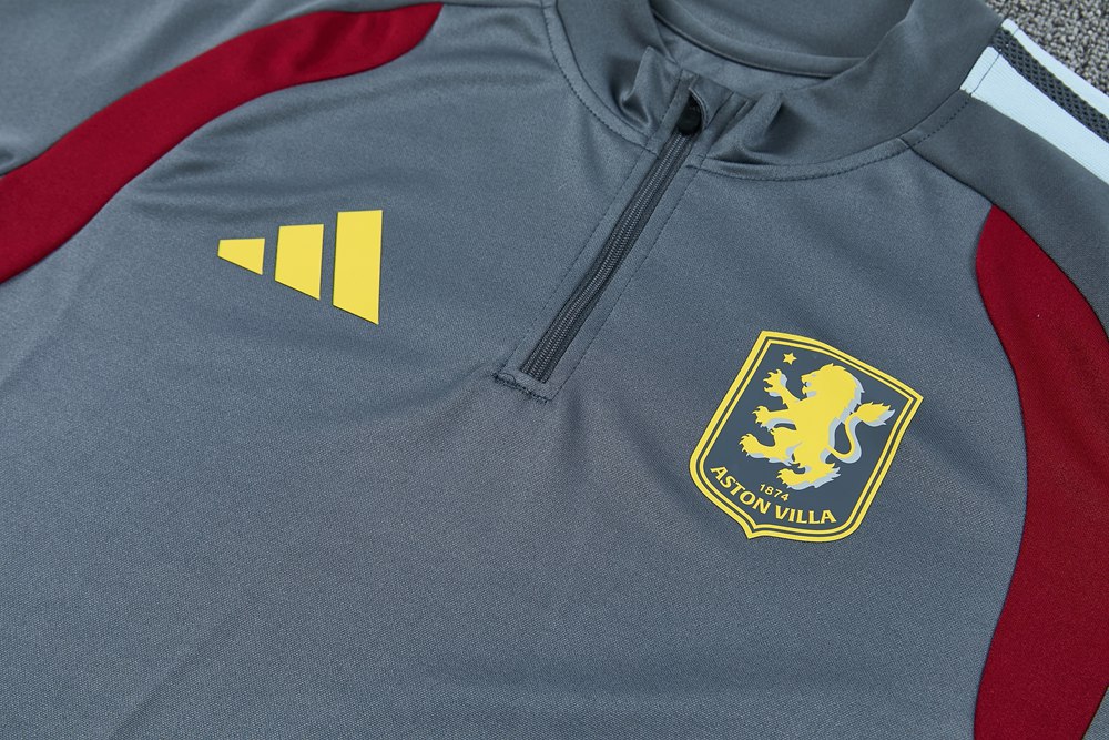 Aston Villa 26/27 Grey Claret Light Blue Long Sleeved Training Kit Foto 2