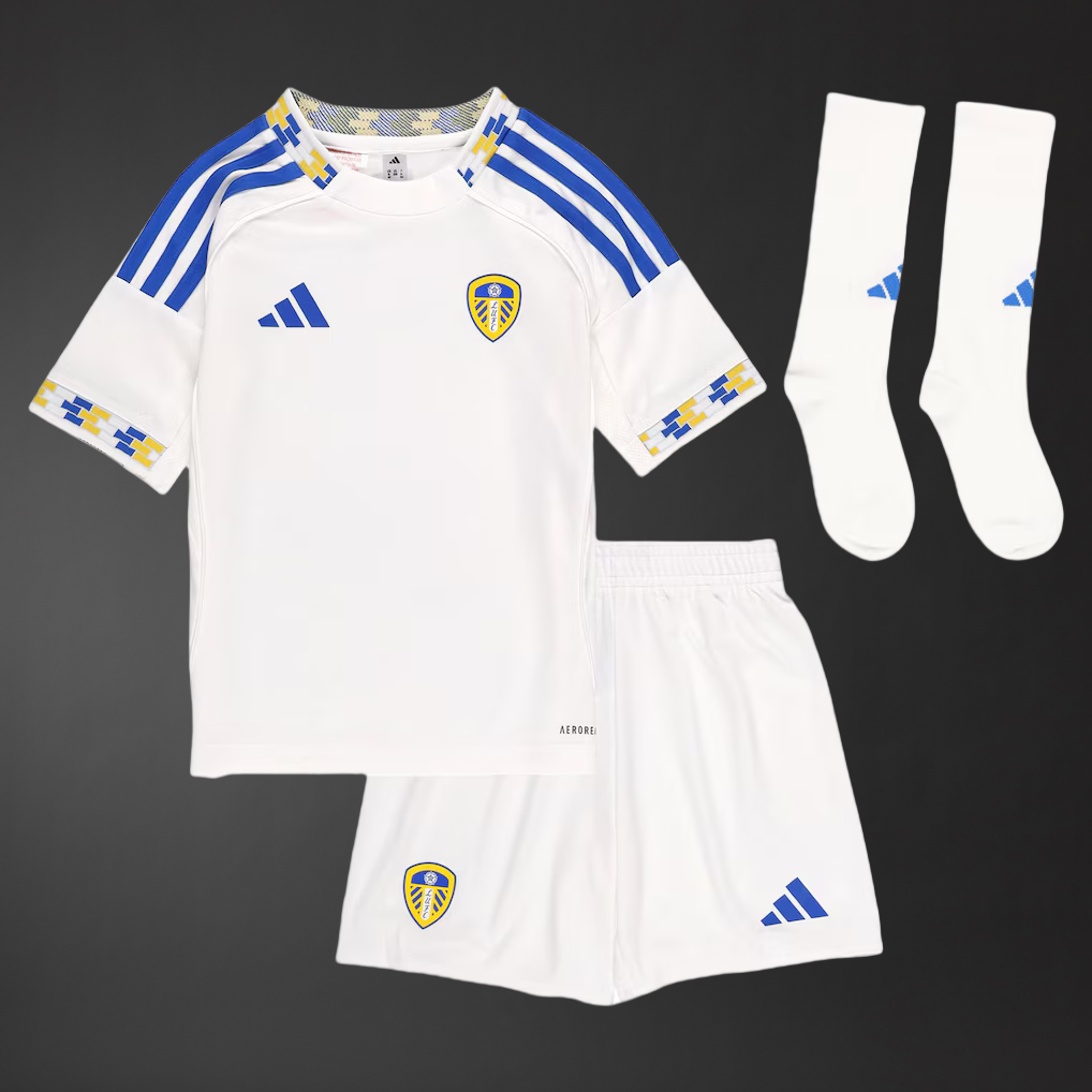 Leeds United 25/26 Home Full kids kit Jersey