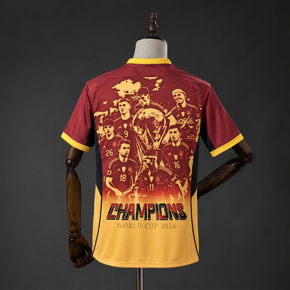 Spain 2 Star 2026 Champions Commemorative Jersey Foto 2