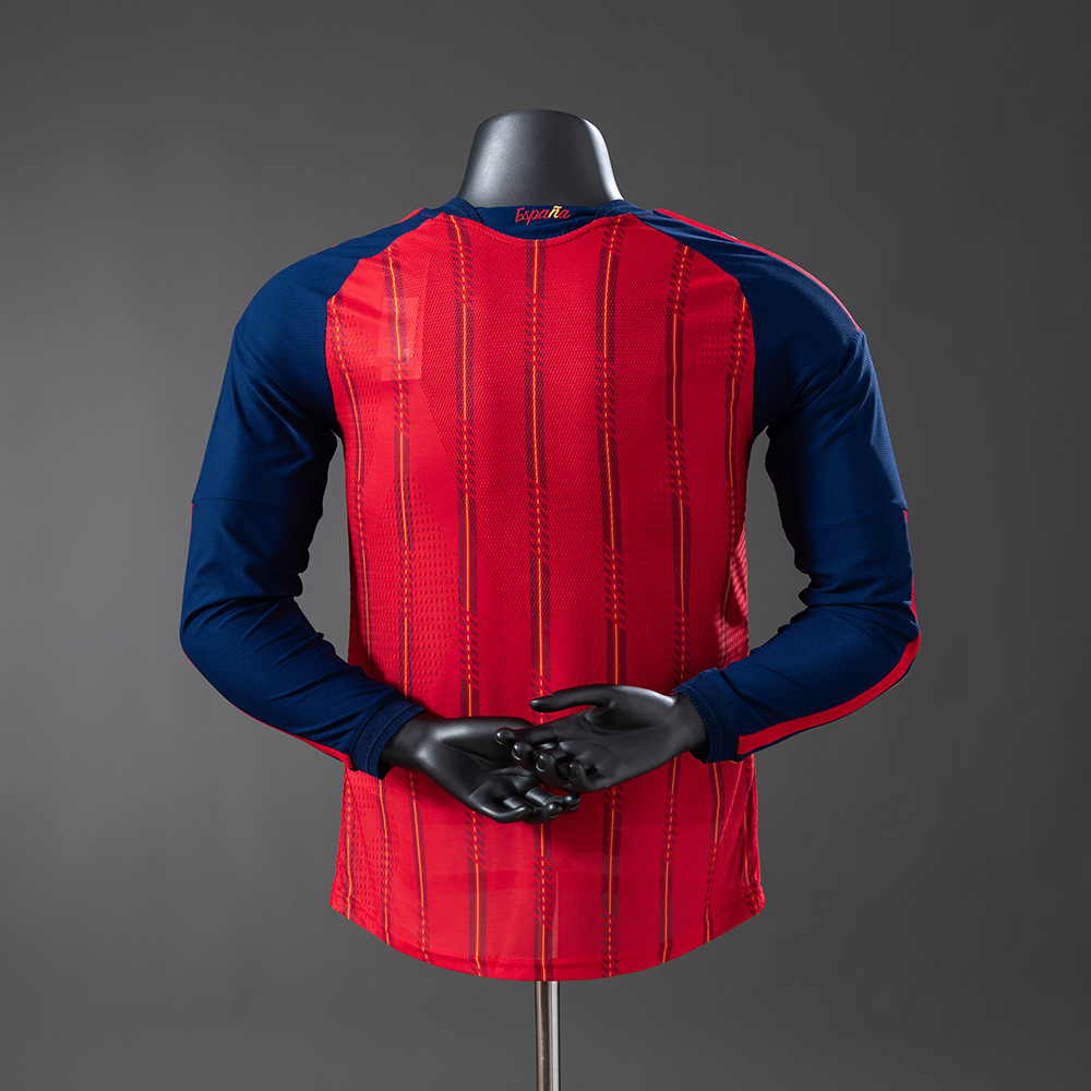 Spain 2026 2-Sta Home Long-Sleeve Player Version Jerseys Foto 2