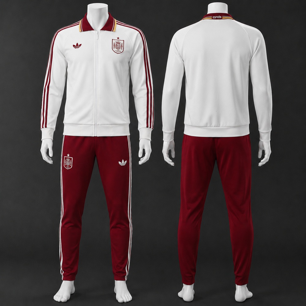 Spain 26/27 White & Burgundy Jacket Kit