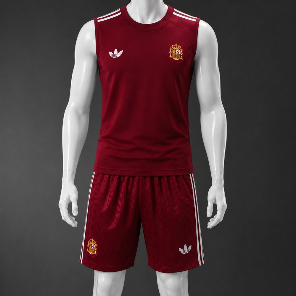 Spain 26/27 Burgundy Red Training Vest kit