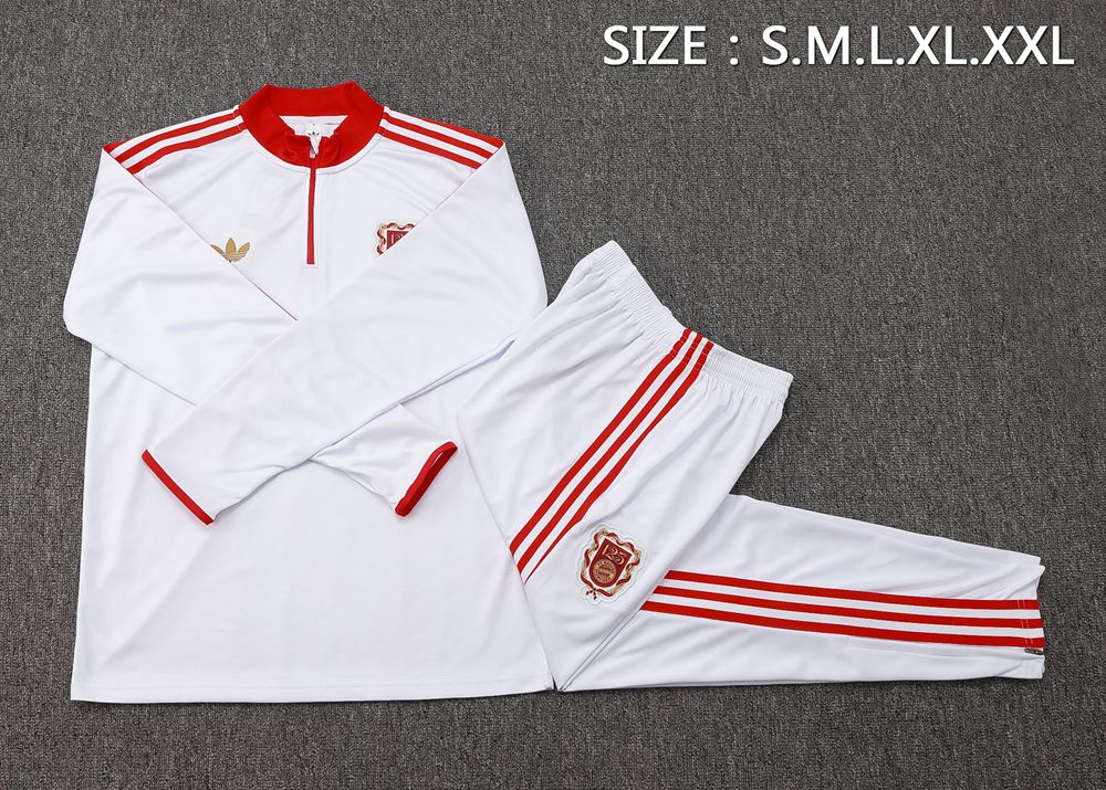 Spain 25/26 White Red Half Zip Tracksuit Foto 2