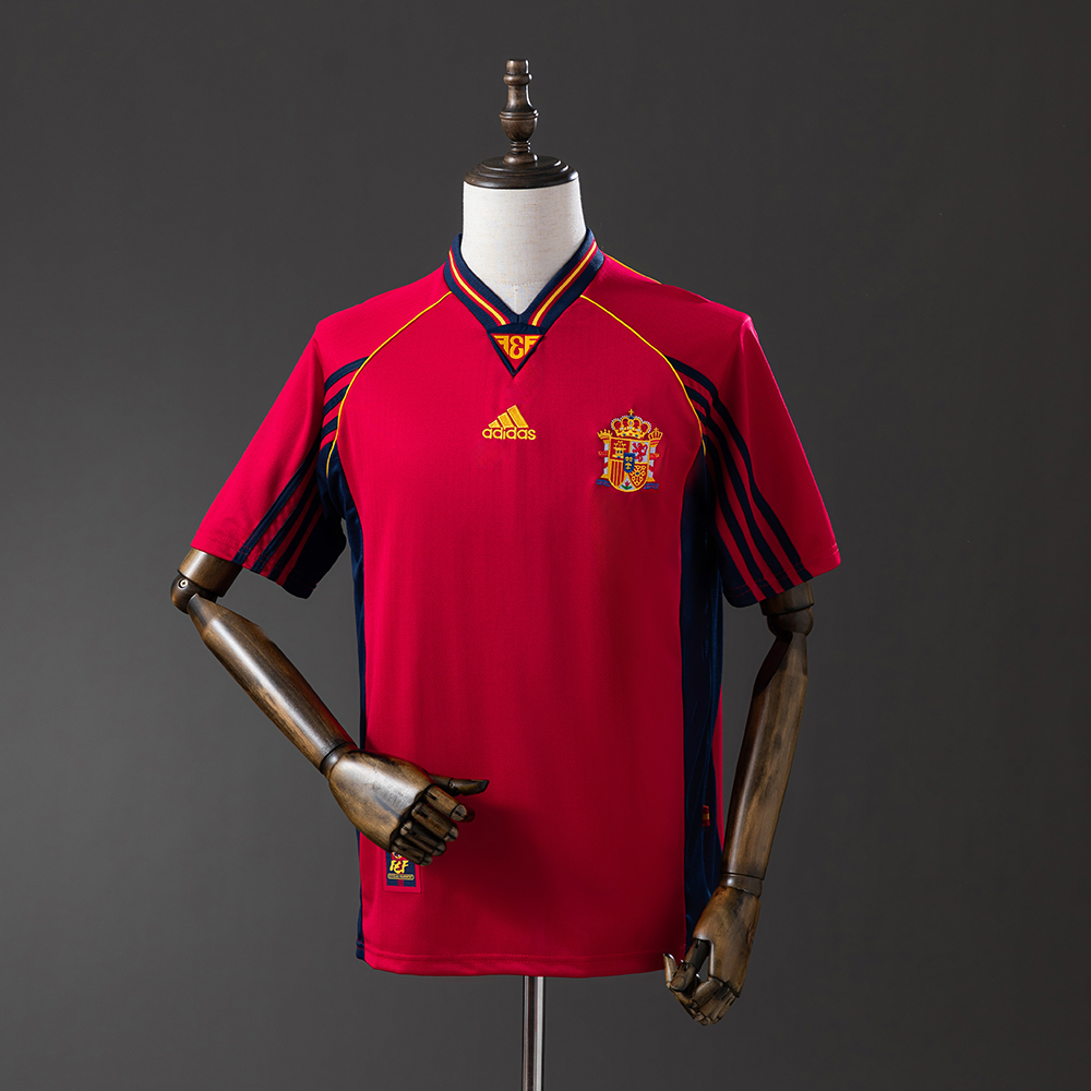 Spain 1998 Home Retro Jersey