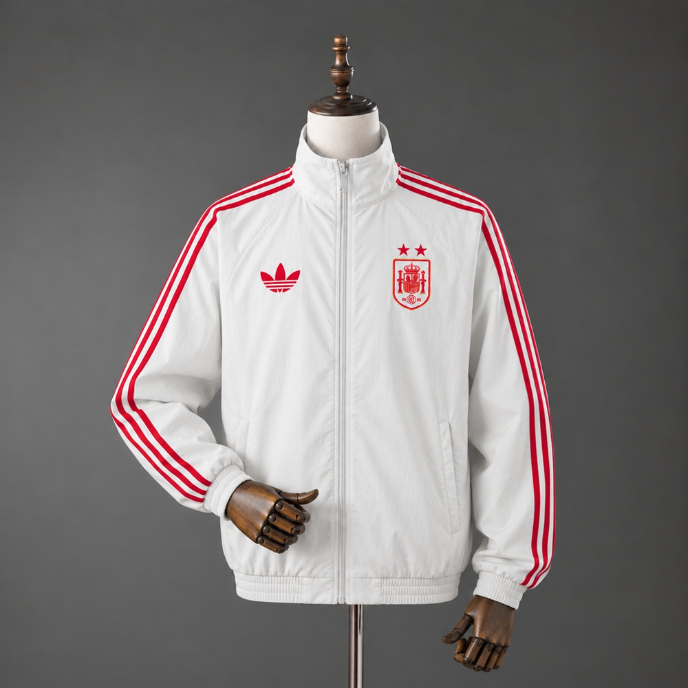 Spain Two Stars 2026 Full-Zip Jacket - White