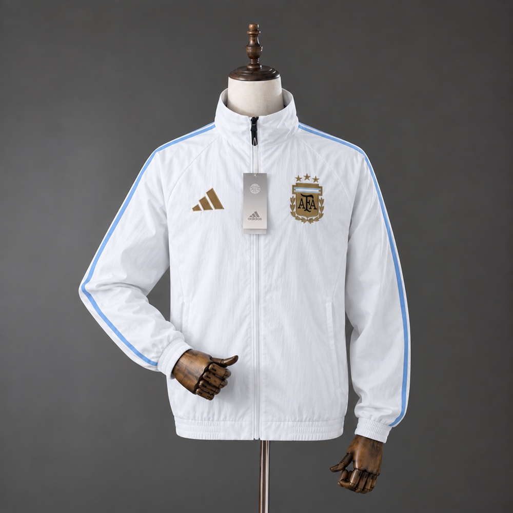 Argentina 2026 Full Zip Jacket - White