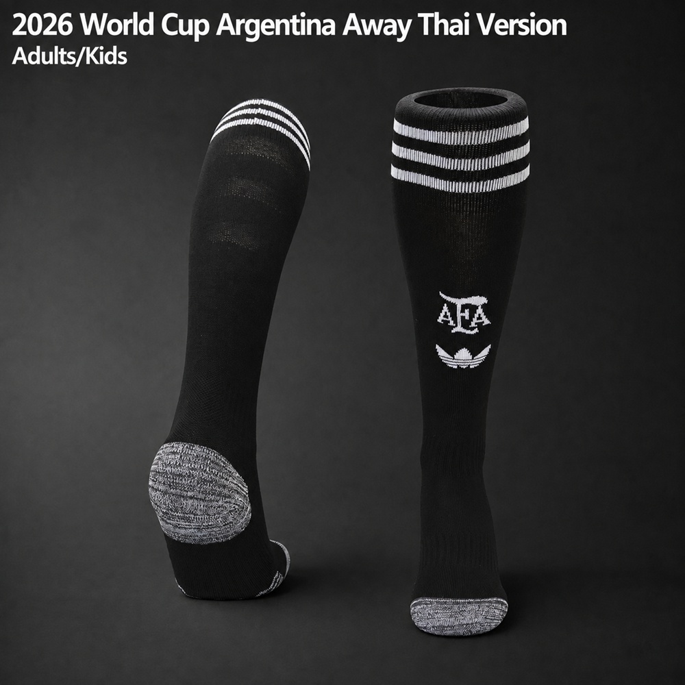 Argentina 2026 World Cup Away Thai Version Adults-Kids Black