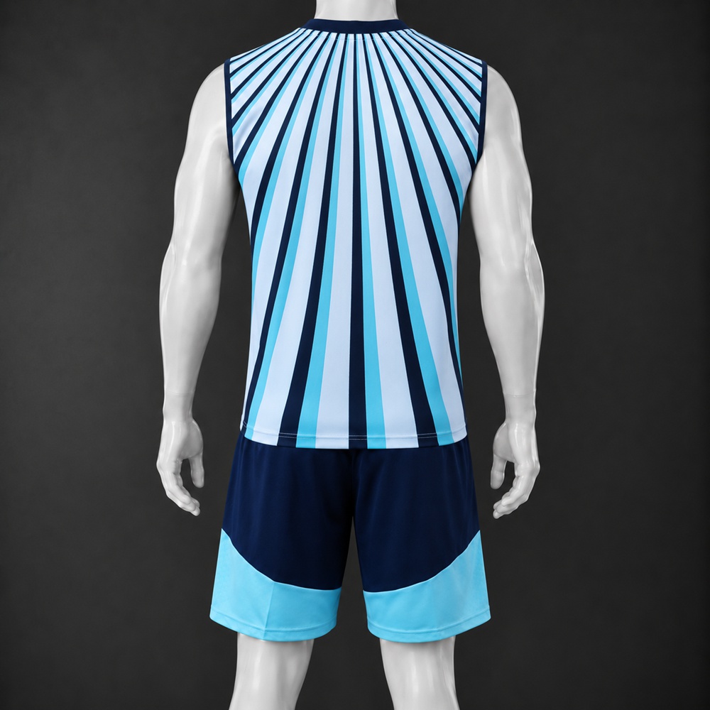 Argentina 26/27 Sky Blue White Navy Training Vest Set Foto 2