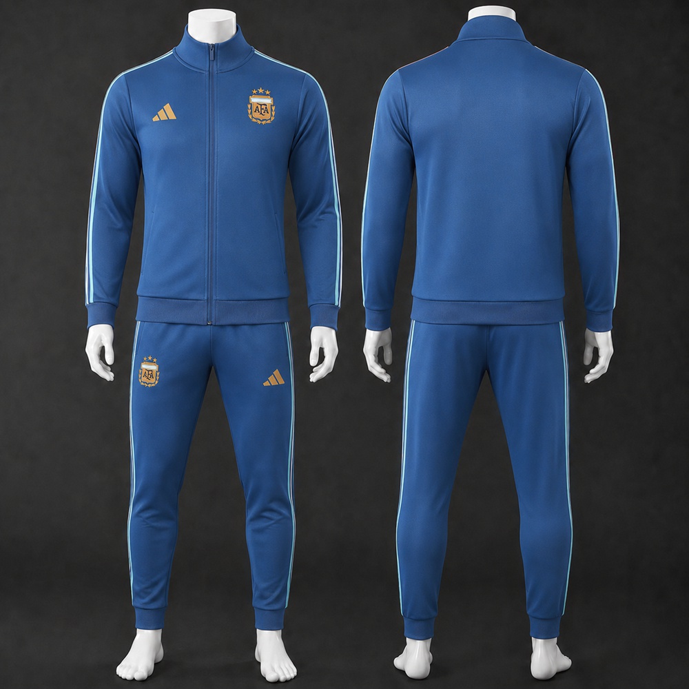 Argentina 2026 Blue Gold Full‑Zip Jacket Kit