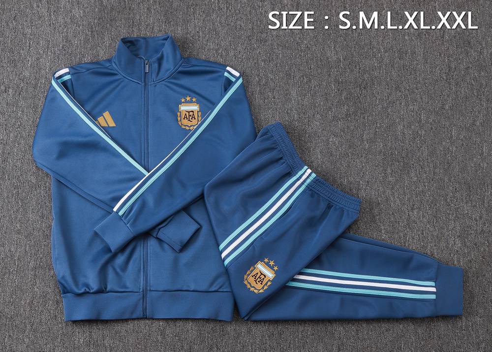 Argentina 2026 Blue Gold Full‑Zip Jacket Kit Foto 2
