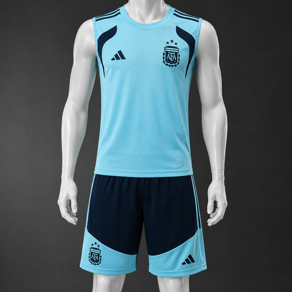 Argentina 26/27 Sky Blue Navy  Training Vest kit
