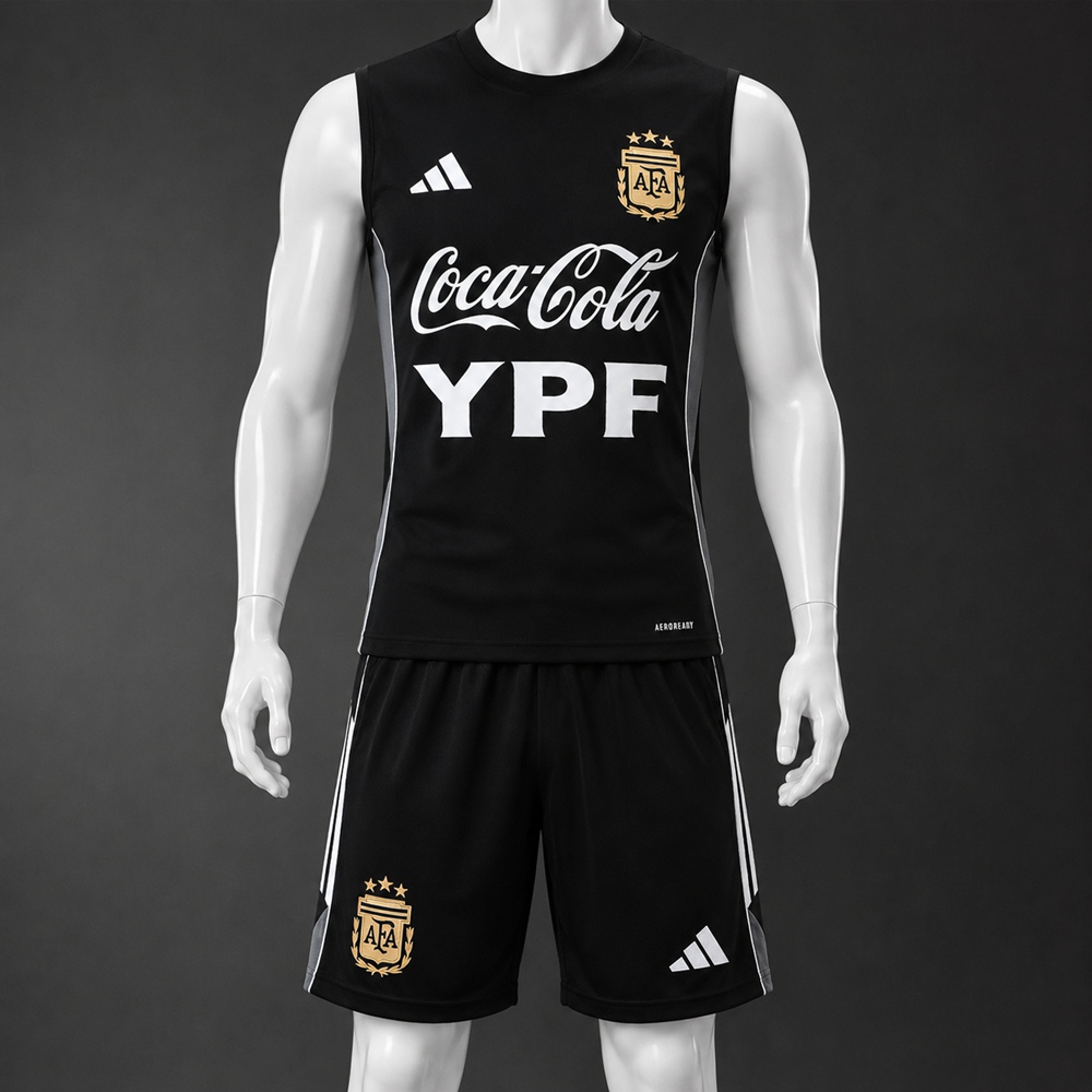 Argentina 25/26 Black Training Vest kit