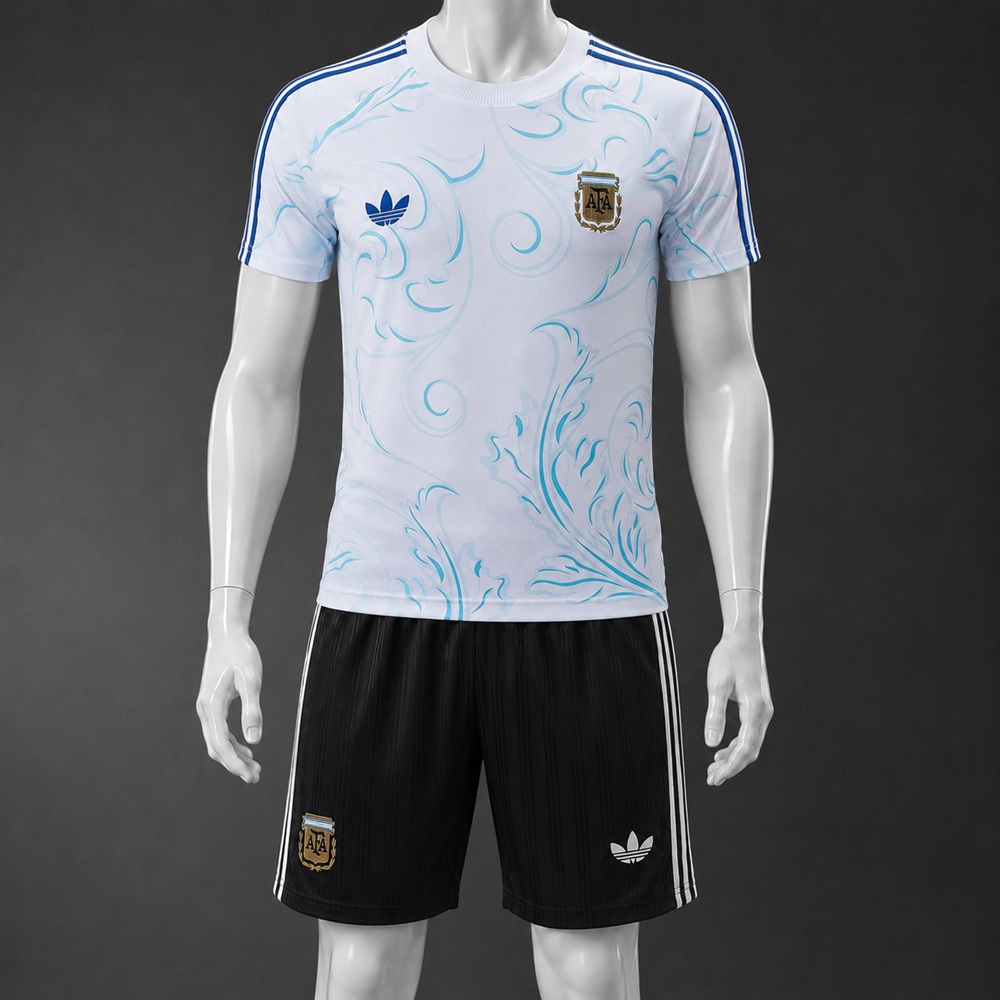 Argentina 26/27 White Light Blue Short Sleeve Short Set