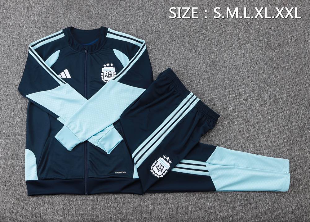 Argentina 26/27 Navy Blue Sky Blue Jacket Kit Foto 2