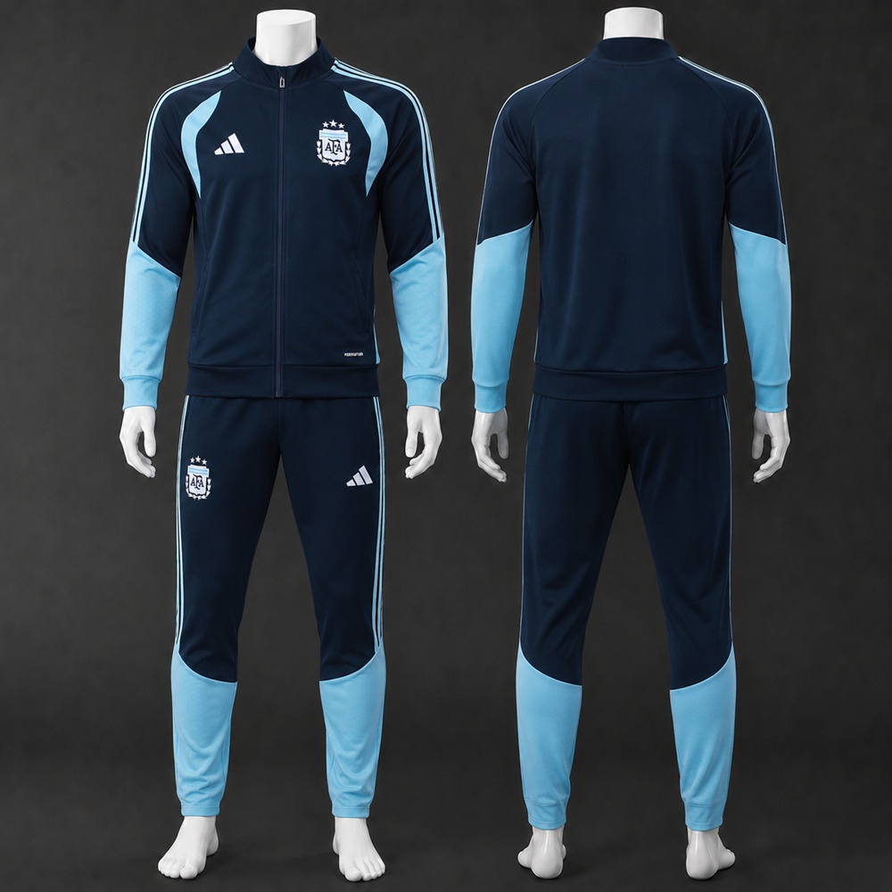 Argentina 26/27 Navy Blue Sky Blue Jacket Kit