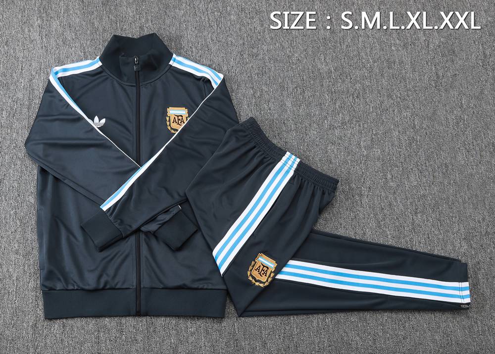 Argentina 25/26 Navy Light Blue Retro Jacket Kit Foto 2