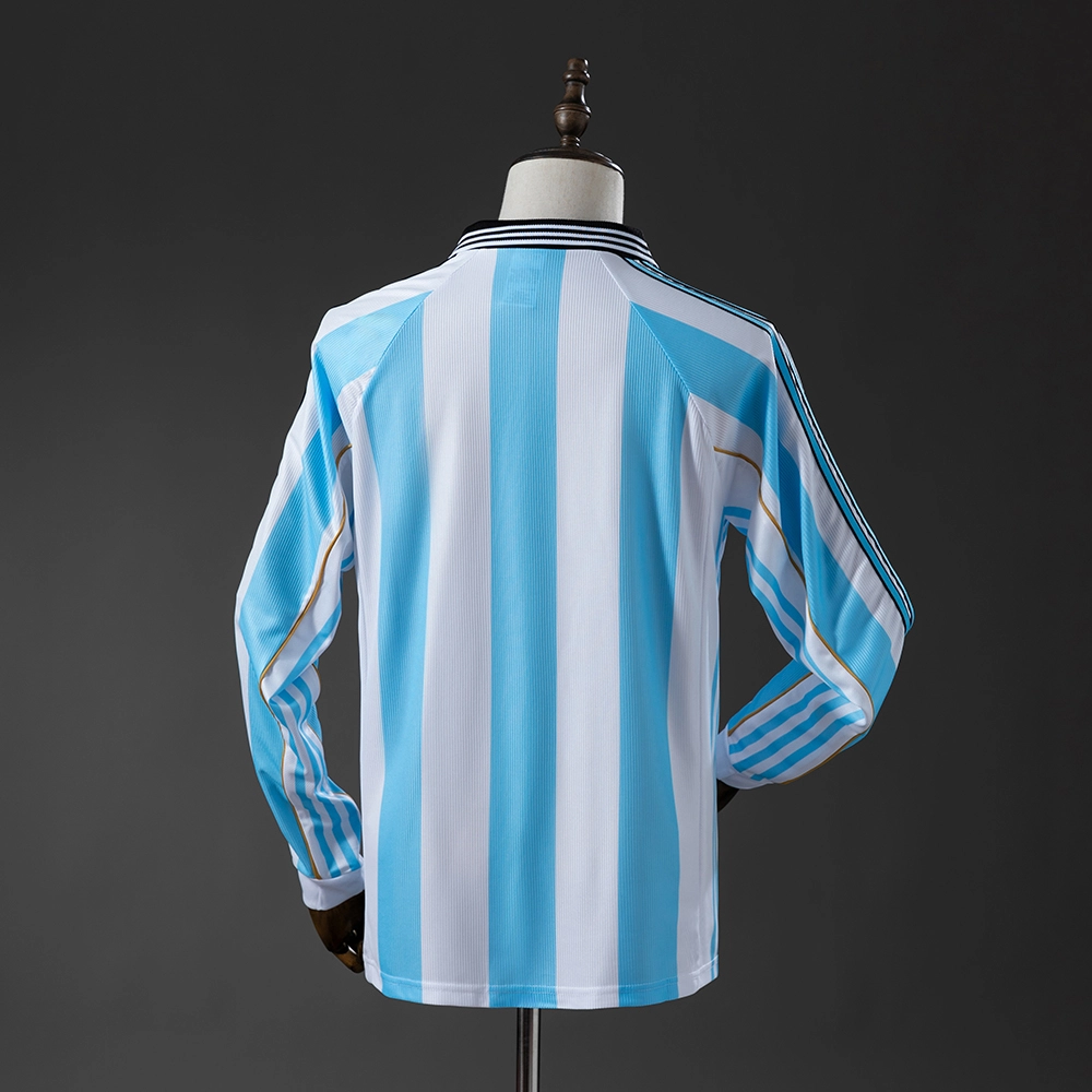 Argentina 1998 Home Long Sleeve Retro Jersey Foto 2