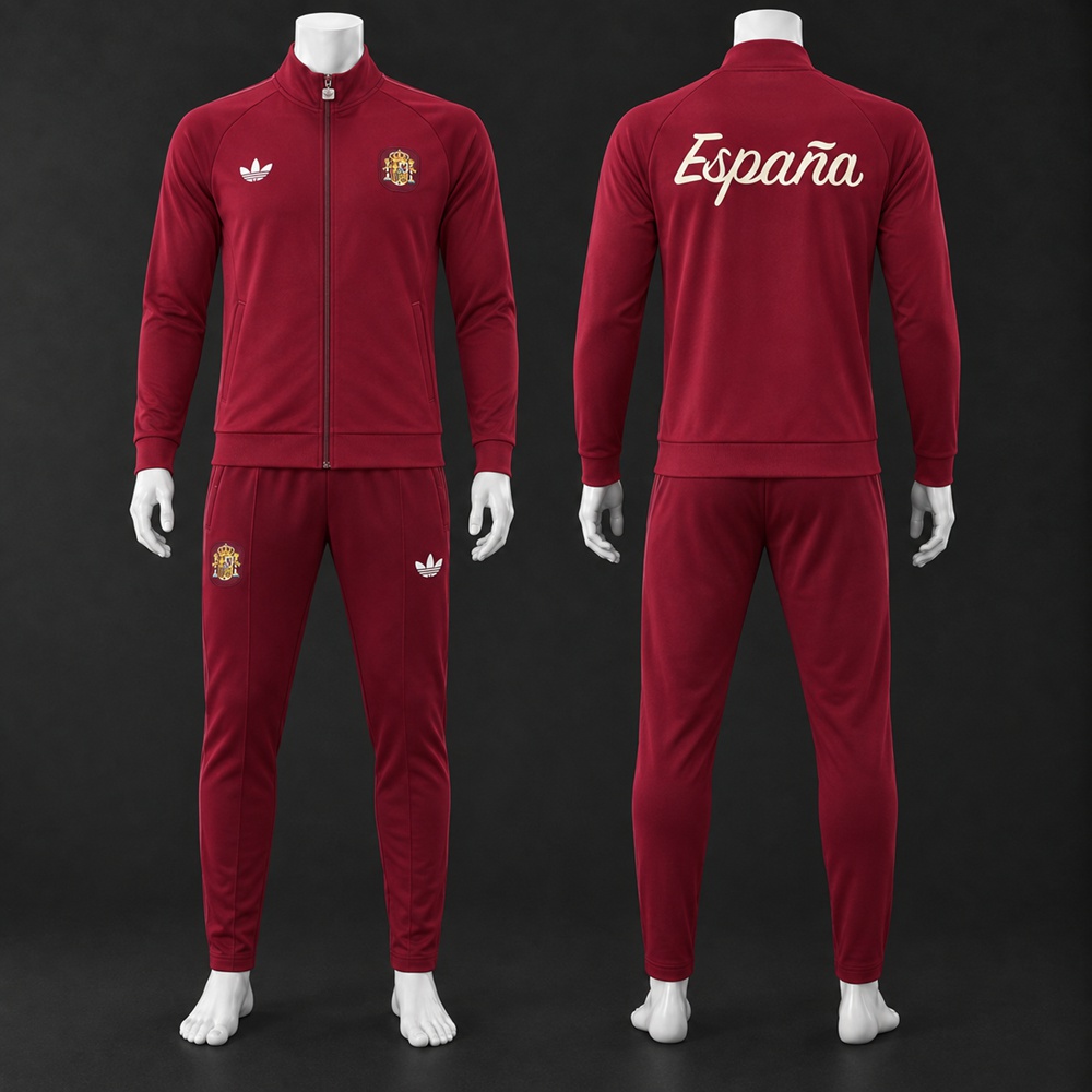 Spain 26/27 Burgundy White Jacket Kit