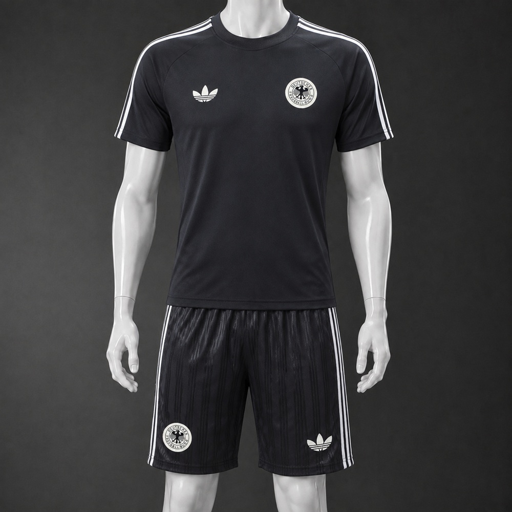 Germany 26/27 Black OffWhite Short sleeve kit