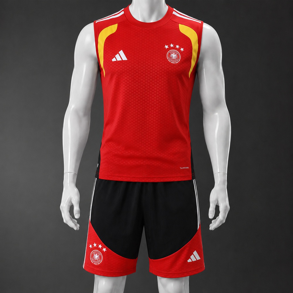 Germany 26/27 Red Black Training Vest kit