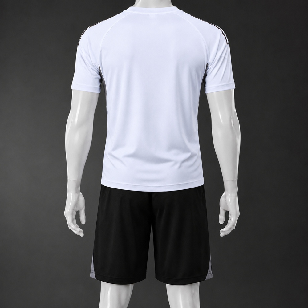Germany 25/26 White Black Short Sleeve Short Set Foto 2