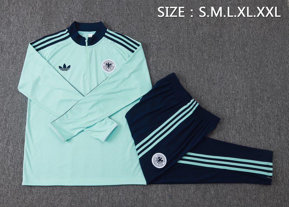 Germany 26/27 Mint Navy Retro Half Zip Tracksuit Foto 2