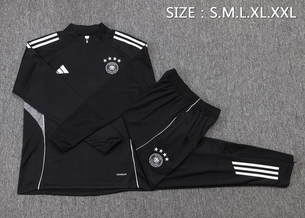 Germany 25/26 Black White Half Zip Tracksuit Foto 2