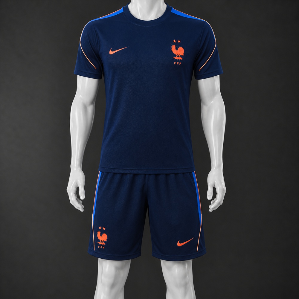 France 26/27 Navy Blue Short Sleeve Short Set